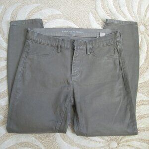 Banana Republic Faux Leather Skinny Pants Grey Green Size 26P